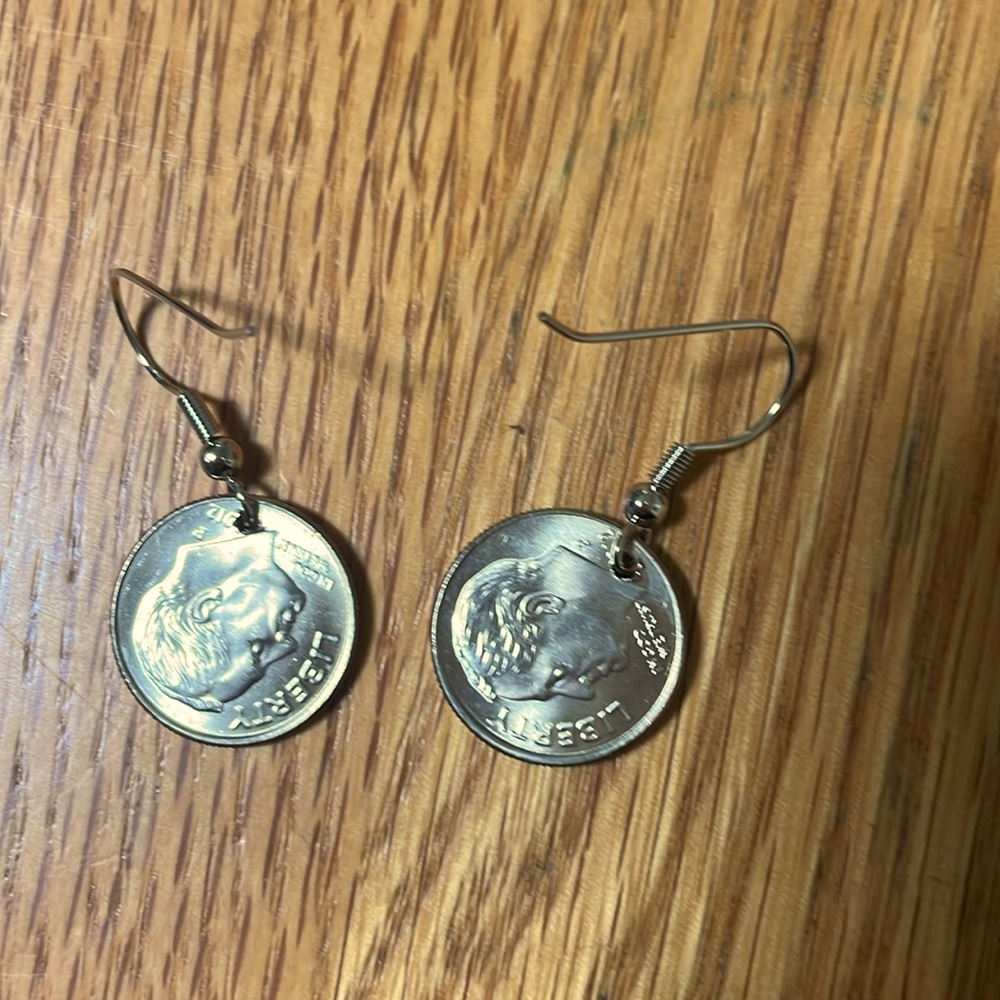 Dime earrings